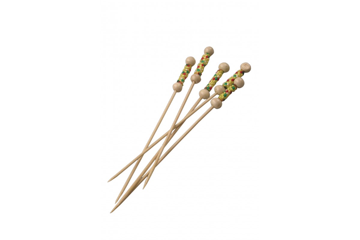 Pique à brochette en bambou biodégradable 180mm